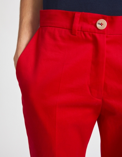 Pantalon Chino Femme - Rouge